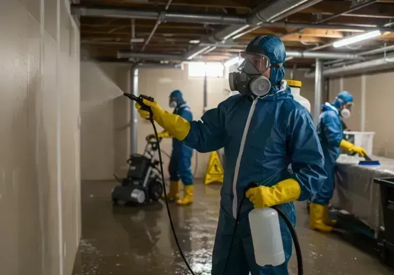 Basement Sanitization and Antimicrobial Treatment process in Norwood, MA